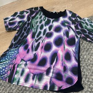 Illustrated People Abstract‎ Graphic Printed Tee Size Small